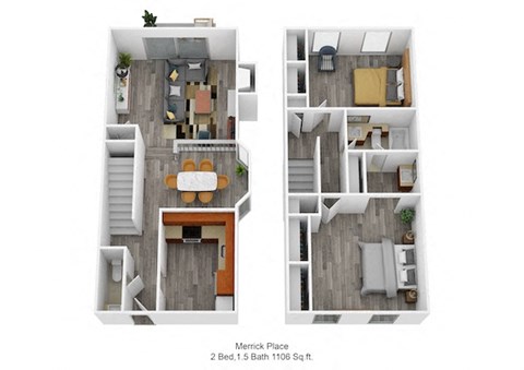 Merrick Place 2Bed 15Bath 1106 Sq ft at Merrick Place, Lexington, KY